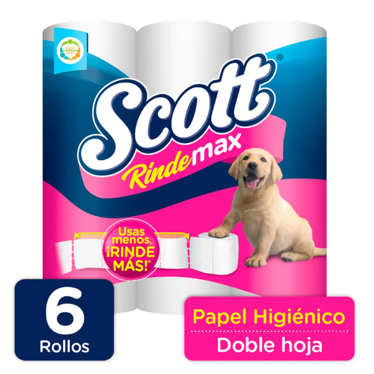 Papel Higiénico Scott Rindemax Doble Hoja 6 Unidades | SuperBooM